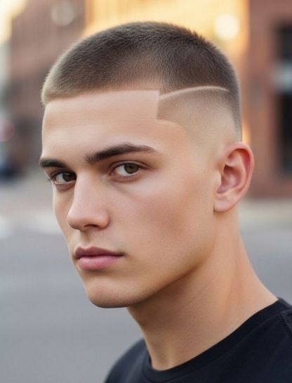 10 Guard Buzz Cut With Mid Fade