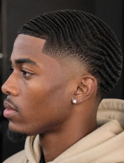 360 Waves Burst Fade for Black Men