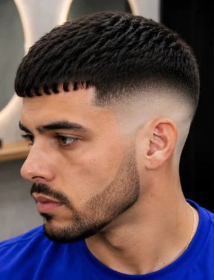 Bald Burst Fade Caesar