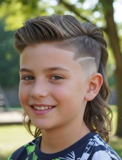 Burst Fade Mullet Kids