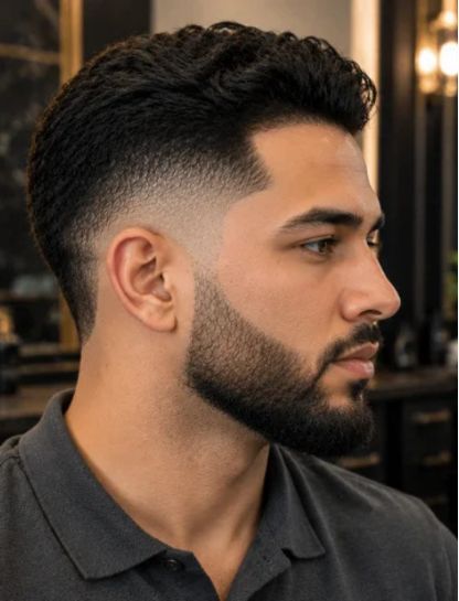 Burst Fade Taper with Beard