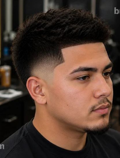Burst Fade Taper with Line Up