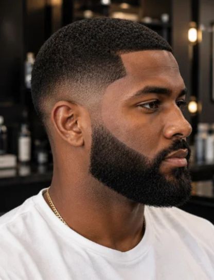 Buzz Cut Burst Fade with Beard