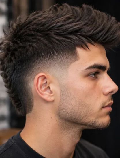 Classic Burst Fade Faux Hawk