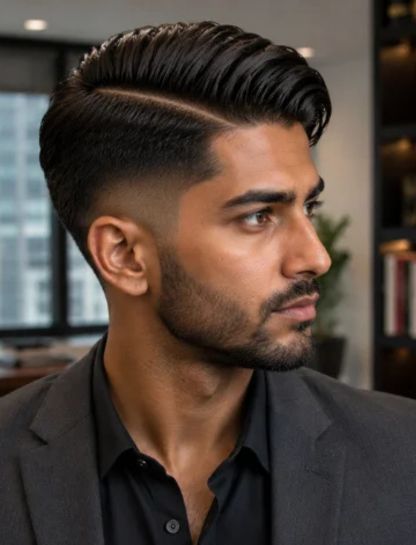 Comb Over Burst Fade Hard Part