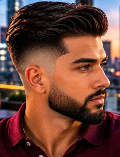 Comb Over Burst Fade Undercut