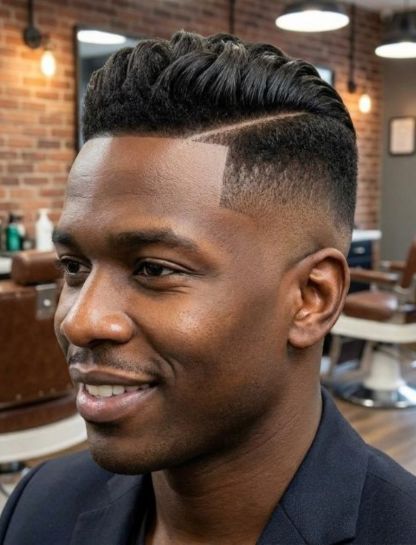 Comb Over Taper Fade