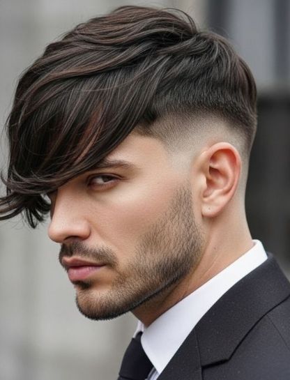 Curtain Bangs with an Undercut