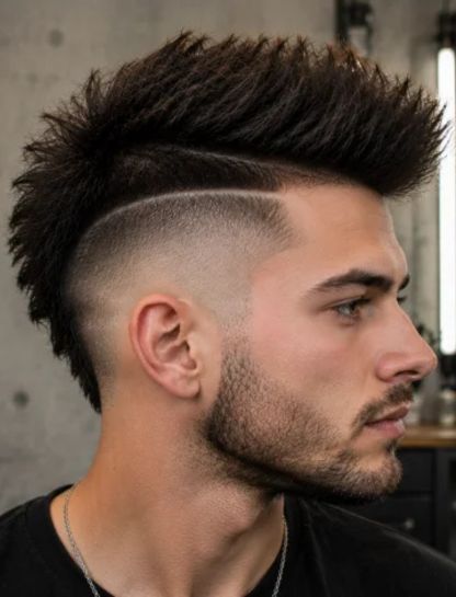 Disconnected Faux Hawk Fade