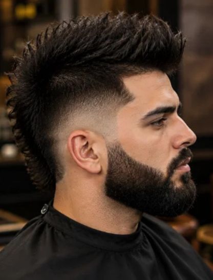 Faux Hawk with Beard