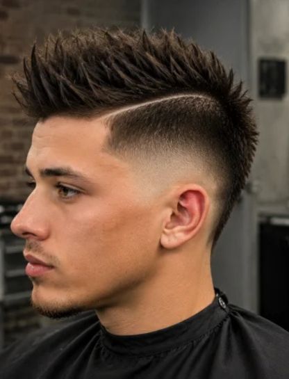 Faux Hawk with Hard Part