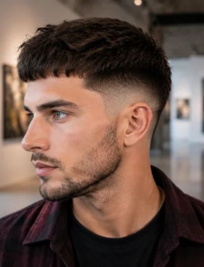 French Crop Burst Fade Undercut