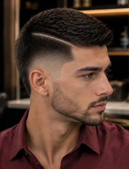Hard Part Burst Fade Crew Cut