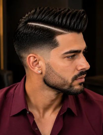 Hard Part Burst Fade Side Part