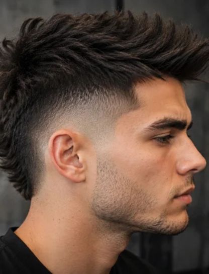 High Burst Fade Faux Hawk