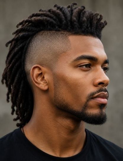 Loc Hawk with Shaved Sides