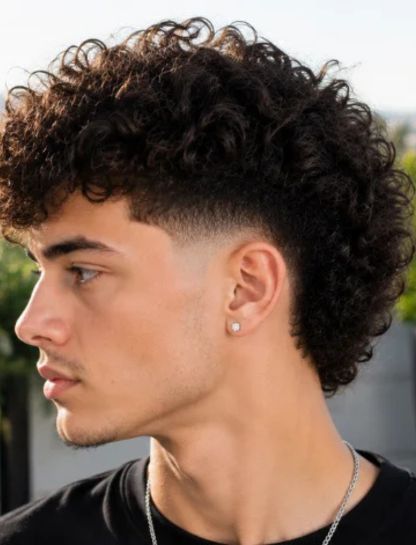 Loose Curly Burst Fade