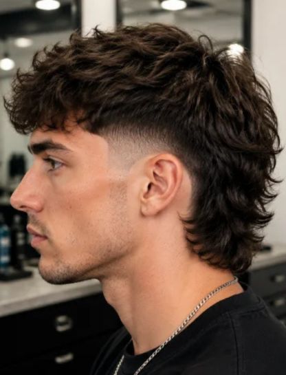 Low Burst Fade Mullet