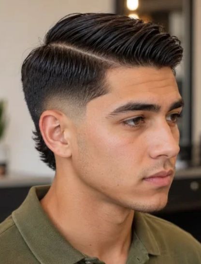 Low Burst Fade Side Part