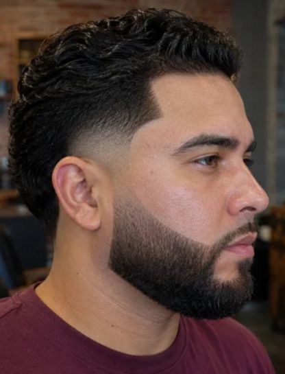 Low Burst Fade with Beard