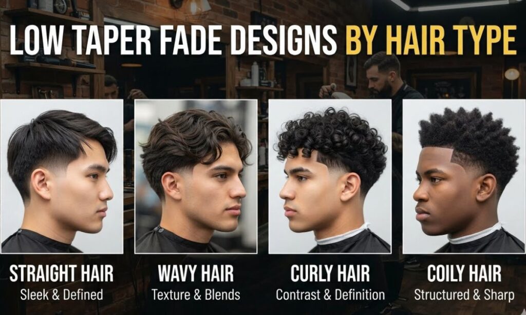 Low Taper Fade Designs by Hair Type