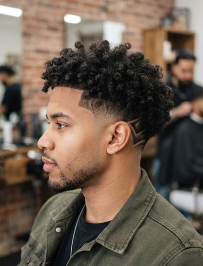 Low Taper Fade Designs for Curly Hair