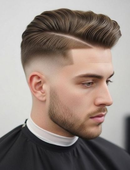 Low Taper Fade + Side Part