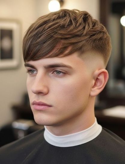 Low Taper Fade + Textured Crop / Fringe