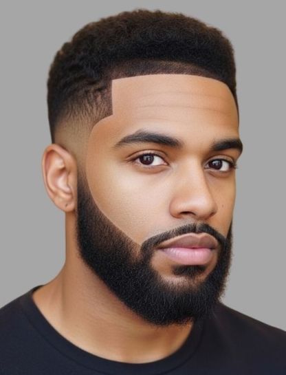 Low Taper Fade with Beard