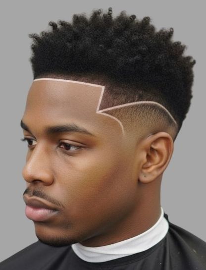 Low Taper Fade with Line Up