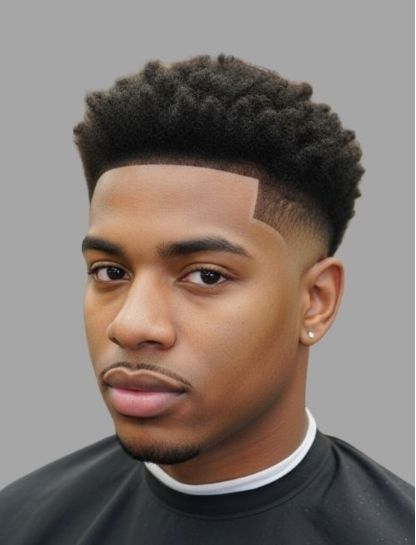 Low Taper Fade with Sponge Curls