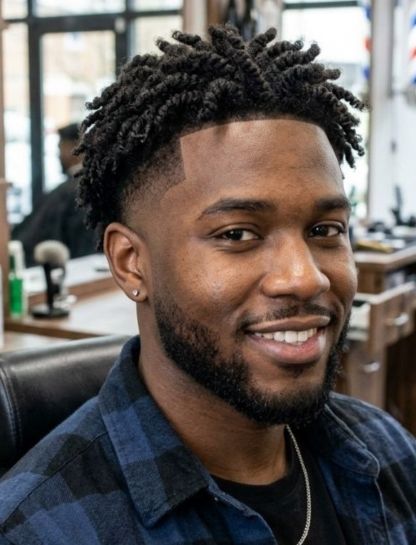Low Taper Fade with Twist Out