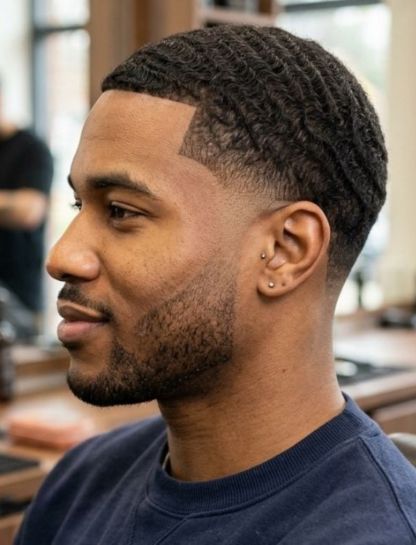Low Taper Fade with Wavy Hair