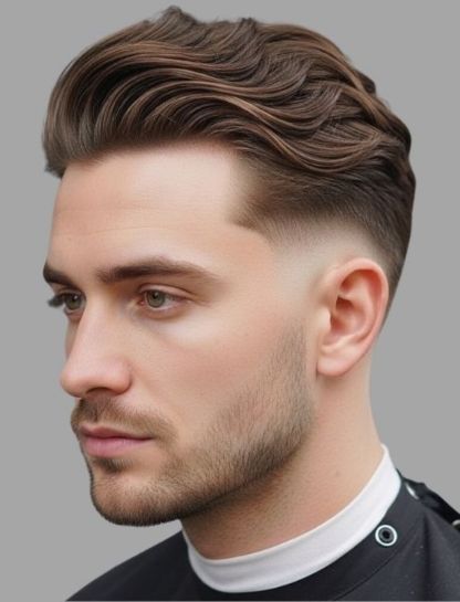 Medium Length Wavy Low Drop Fade