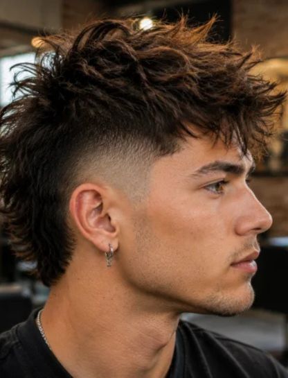 Messy Burst Fade Faux Hawk