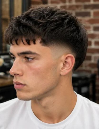 Messy Caesar Burst Fade