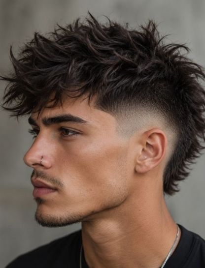 Messy Mohawk Fade