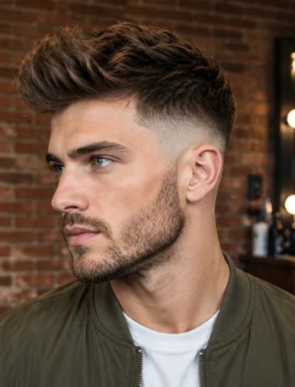 Mid Burst Fade Undercut