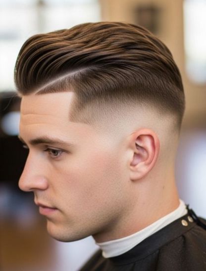 Mid Fade Side Part
