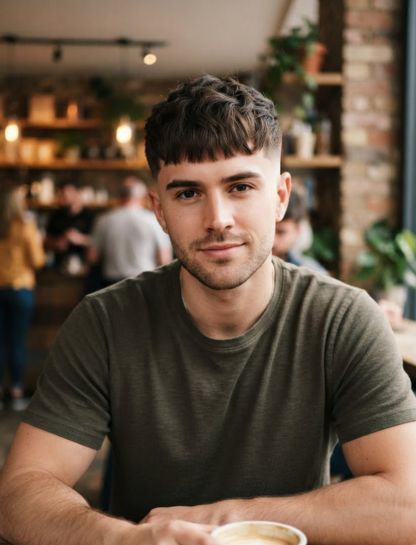 Mid Taper Fade Fringe