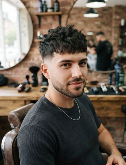 Mid Taper Fade Textured Crop