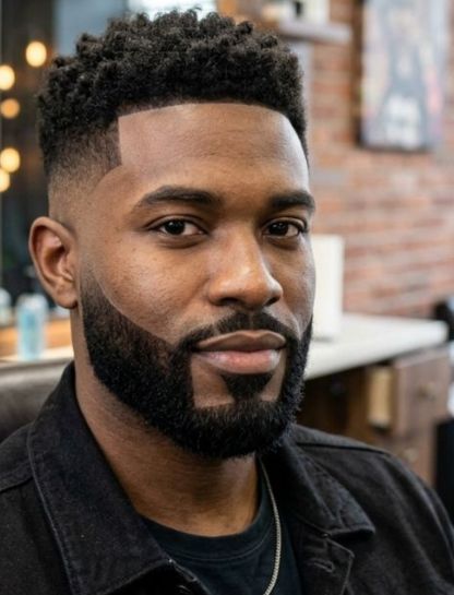 Mid Taper Fade with Angular Beard