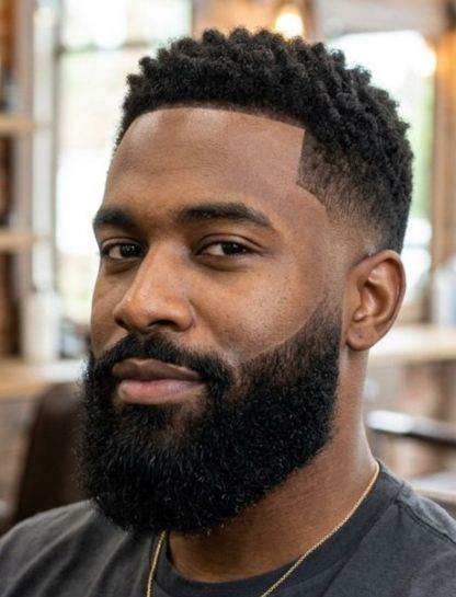 Mid Taper Fade with Full Beard