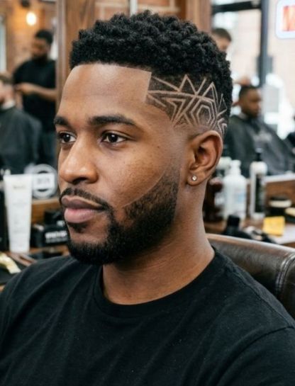 Mid Taper Fade with Full Line Up and Crisp Edge Up