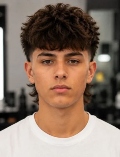 Modern Burst Fade Mullet