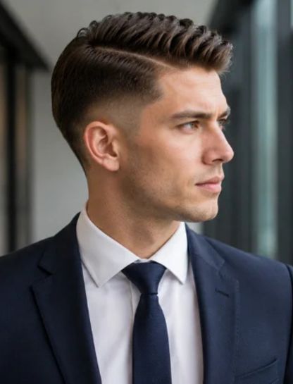 Modern Business Burst Fade Hard Part