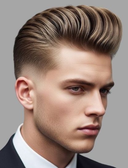 Modern Pompadour Low Drop Fade