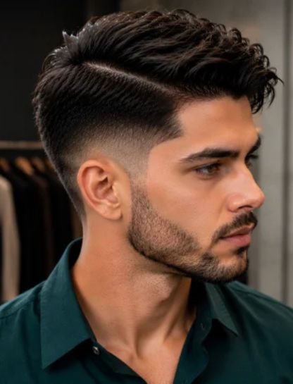  Modern Textured Side Part Fade