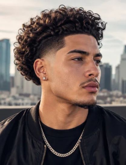 Classic Curly Burst Fade