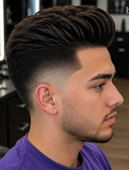 Pompadour Burst Fade Taper
